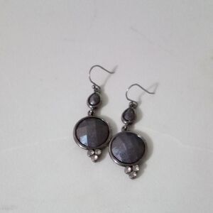 Chic Black and Silver Dangle Earrings